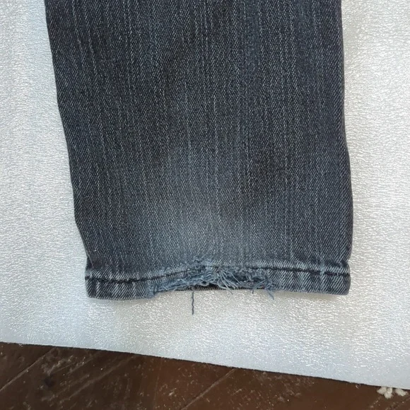 Levi's 511 Black Distressed Denim Jeans Boys Size 27x27 - Picture 12 of 14